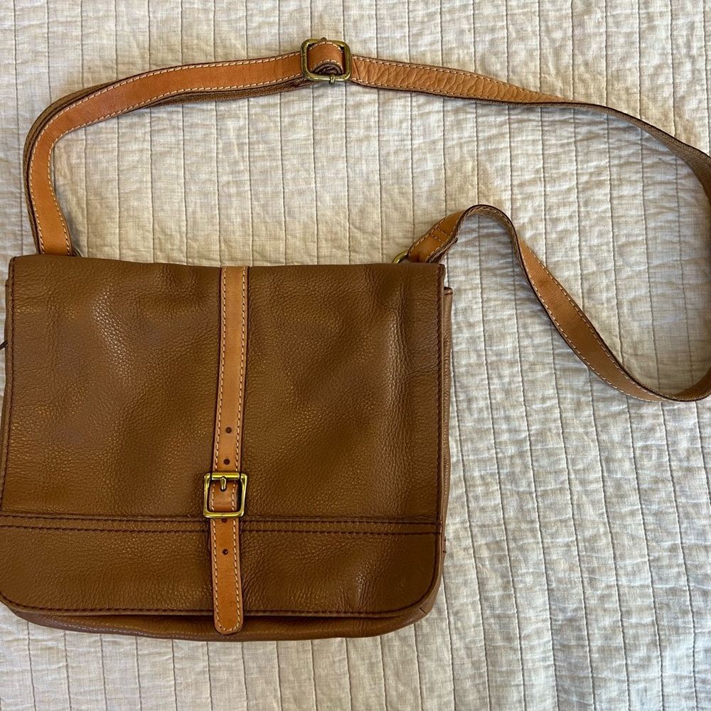 Women’s Fossil Leather Crossbody Bag - Brown